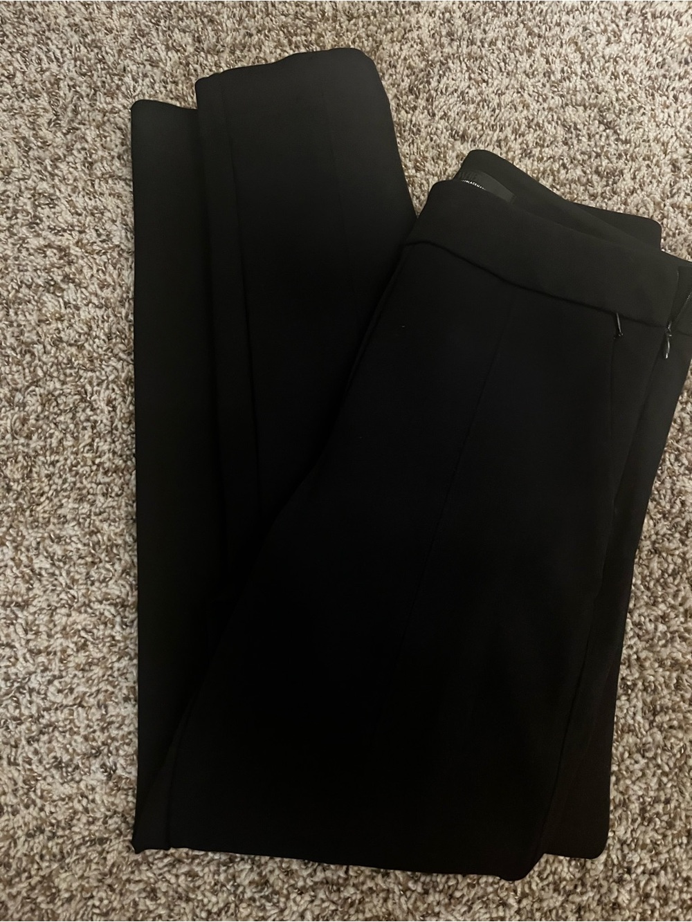 White House Black Market Black Straight-Leg Work Trousers
